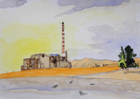 Piraeus- waterclour painting by Peter Gulian